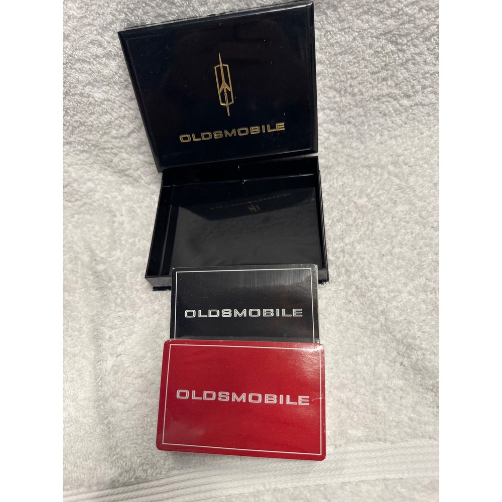 Vintage Oldsmobile Playing Cards Double Deck Set Sealed New in Case Made in USA